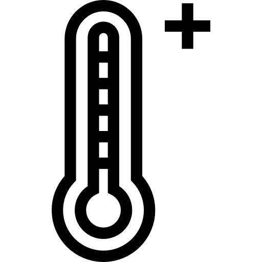 Mercury Thermometer with Plus Symbol